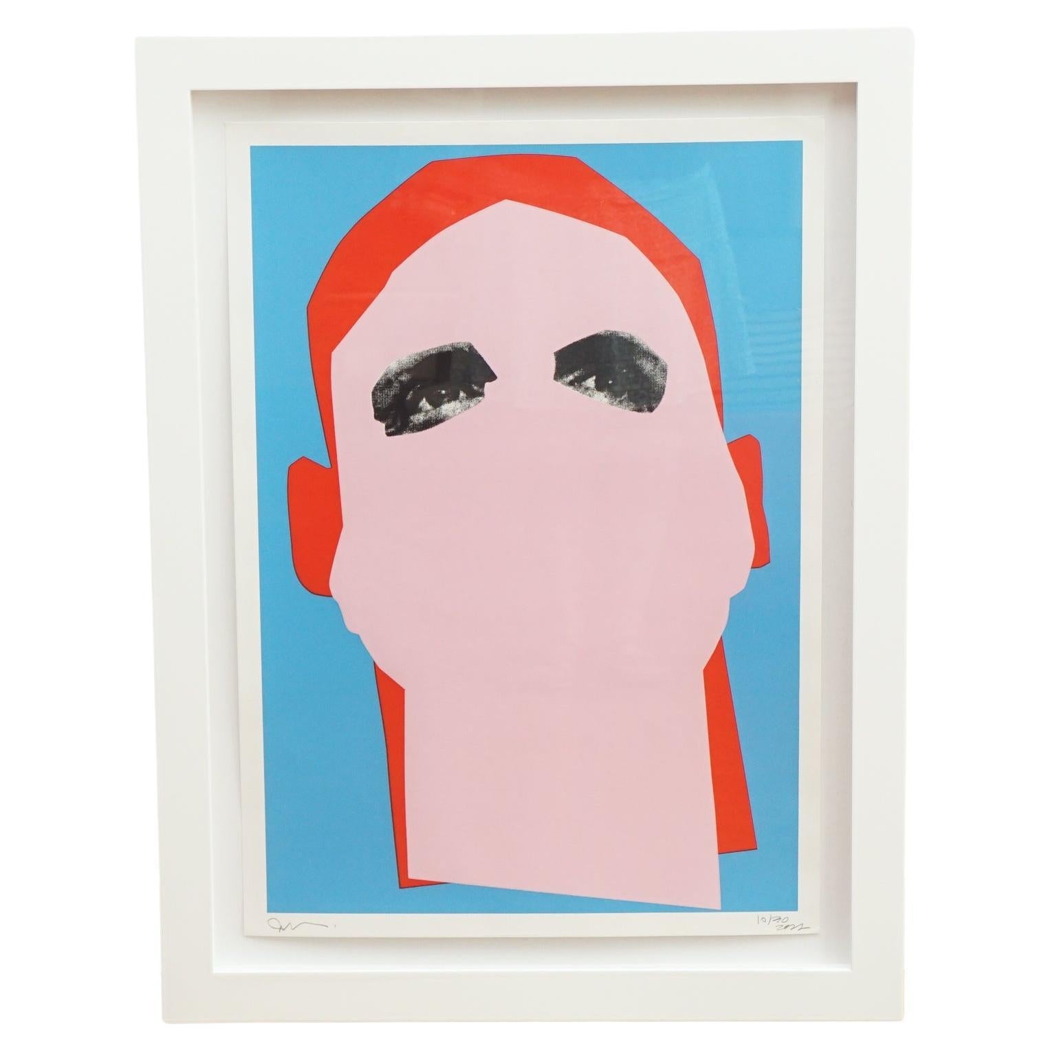 Robert Escalera Silk Screen Collage Portrait