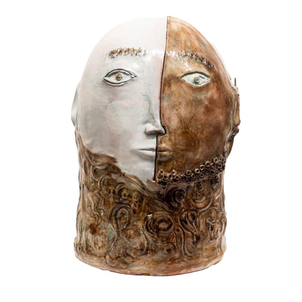 Portrait d'homme - Sculpture by Robert et Jean Cloutier