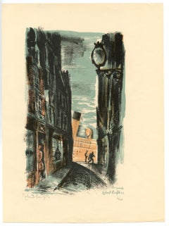 "Departs" signed original lithograph