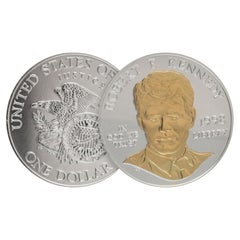 Robert F. Kennedy 1998 Gold Highlighted Silver Dollar, US Commemorative Coin