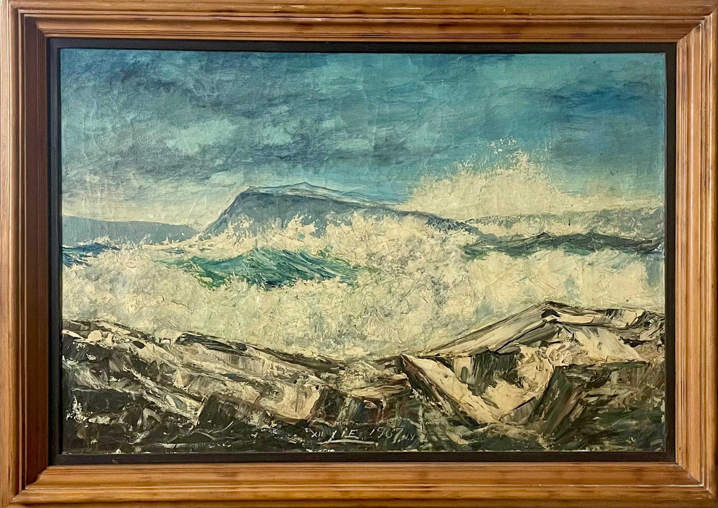 "Ocean Scene" - Painting by Robert F Lie 