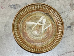 Robert F Westervelt Studio Abstract Ceramic Earthenware Platter, Large Vessel