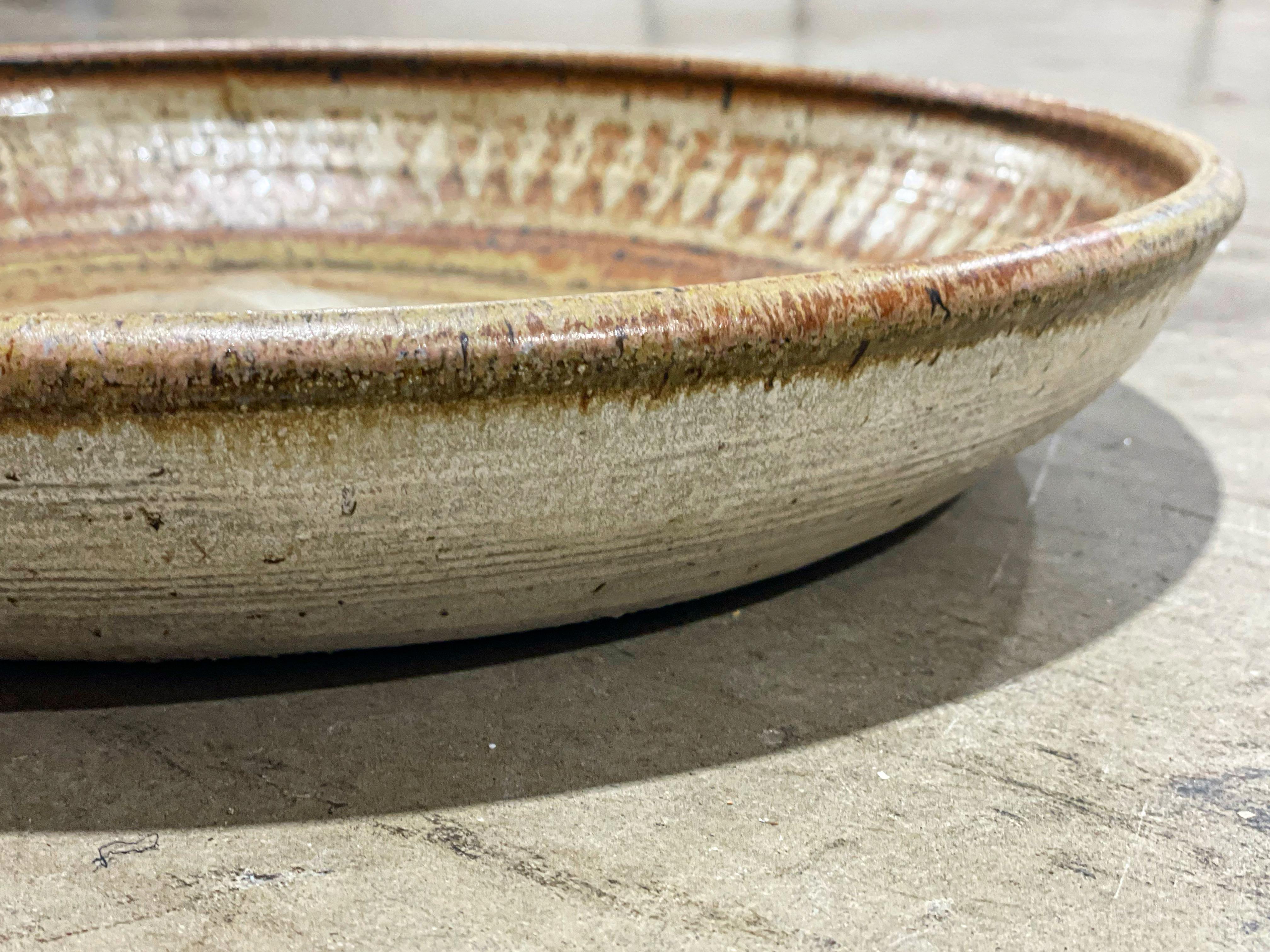 Organic Modern Robert F Westervelt Studio Abstract Ceramic Earthenware Platter, Large Vessel