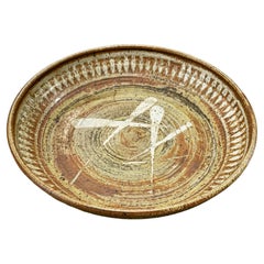 Robert F Westervelt Studio Abstract Ceramic Earthenware Platter, Large Vessel