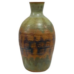 Robert F Westervelt Studio Ceramic Vase, Large Earth Tone Vessel