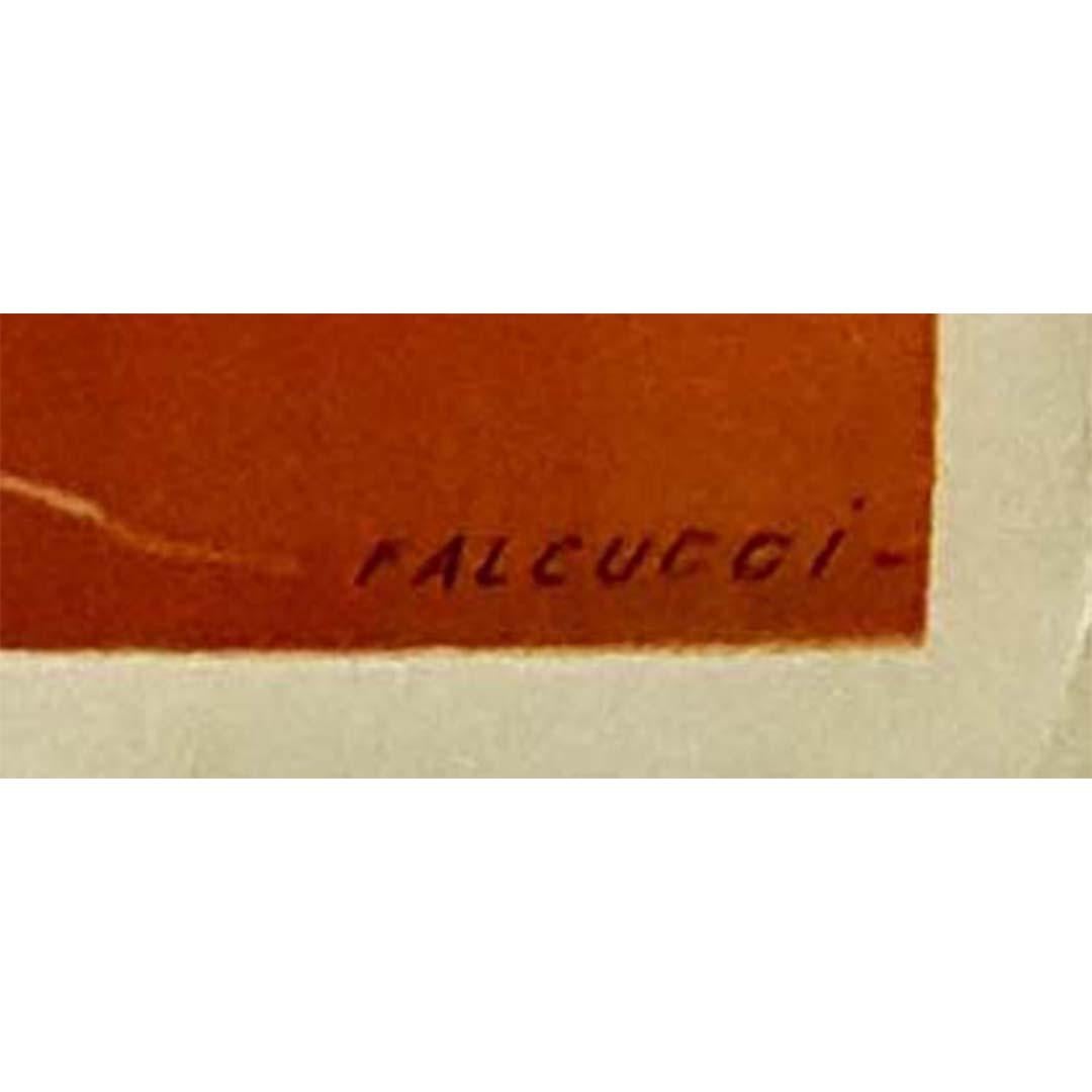 Affiche originale de Falcucci pour Air France en Europe, 1949 en vente 1