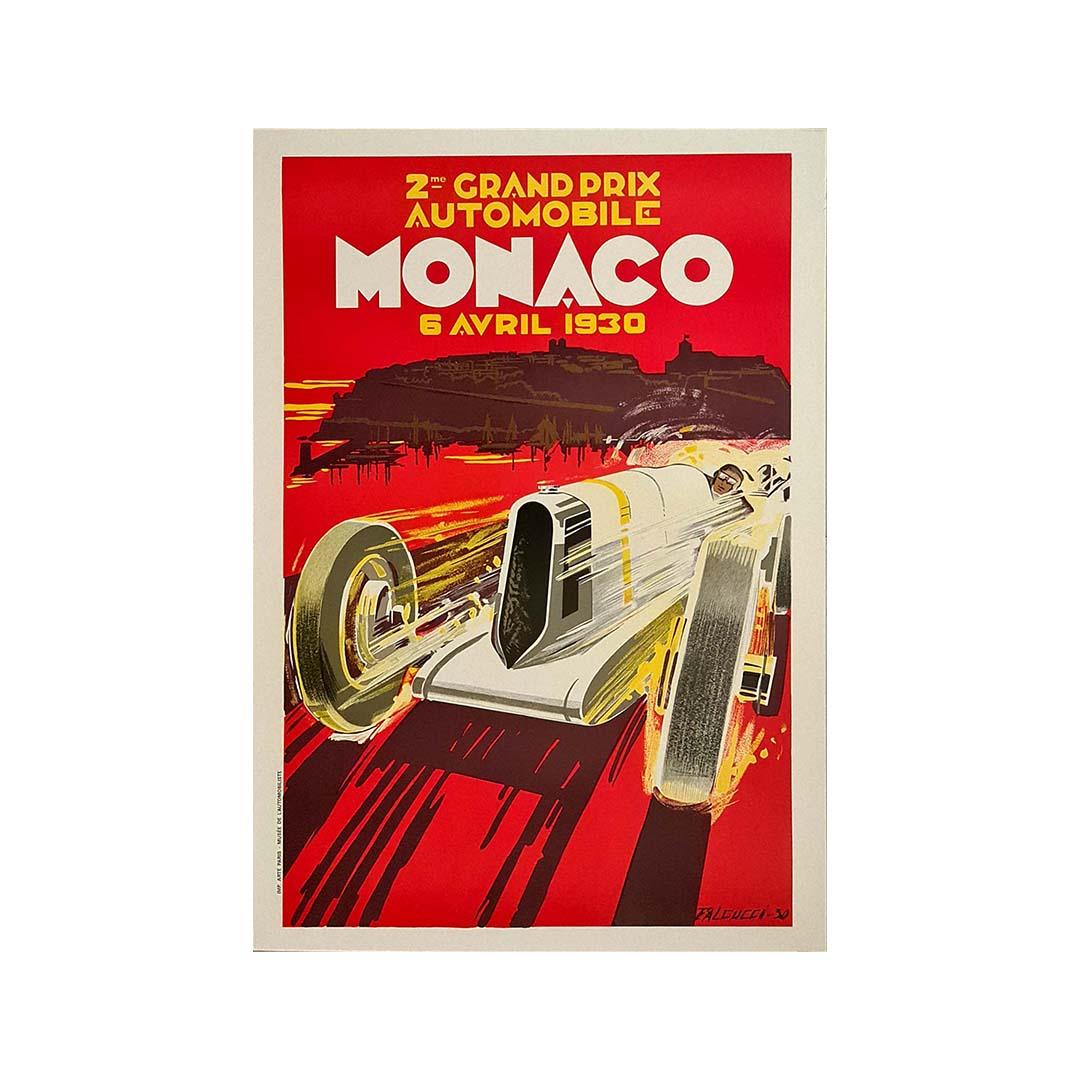 1985 reprint of the second Monaco Automobile Grand Prix of 1930 by Falcucci - Print by Robert Falcucci