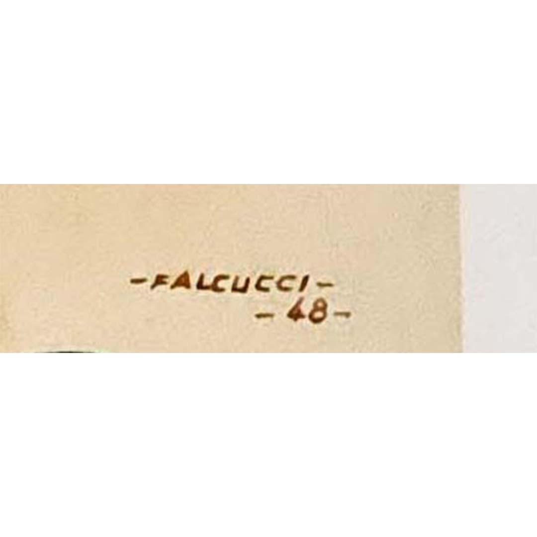 Affiche originale de Falcucci en 1948 pour Air Atlas - Maroc - Casablanca en vente 1