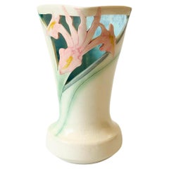 Robert Finn Porcelain Iris Cutout Vase