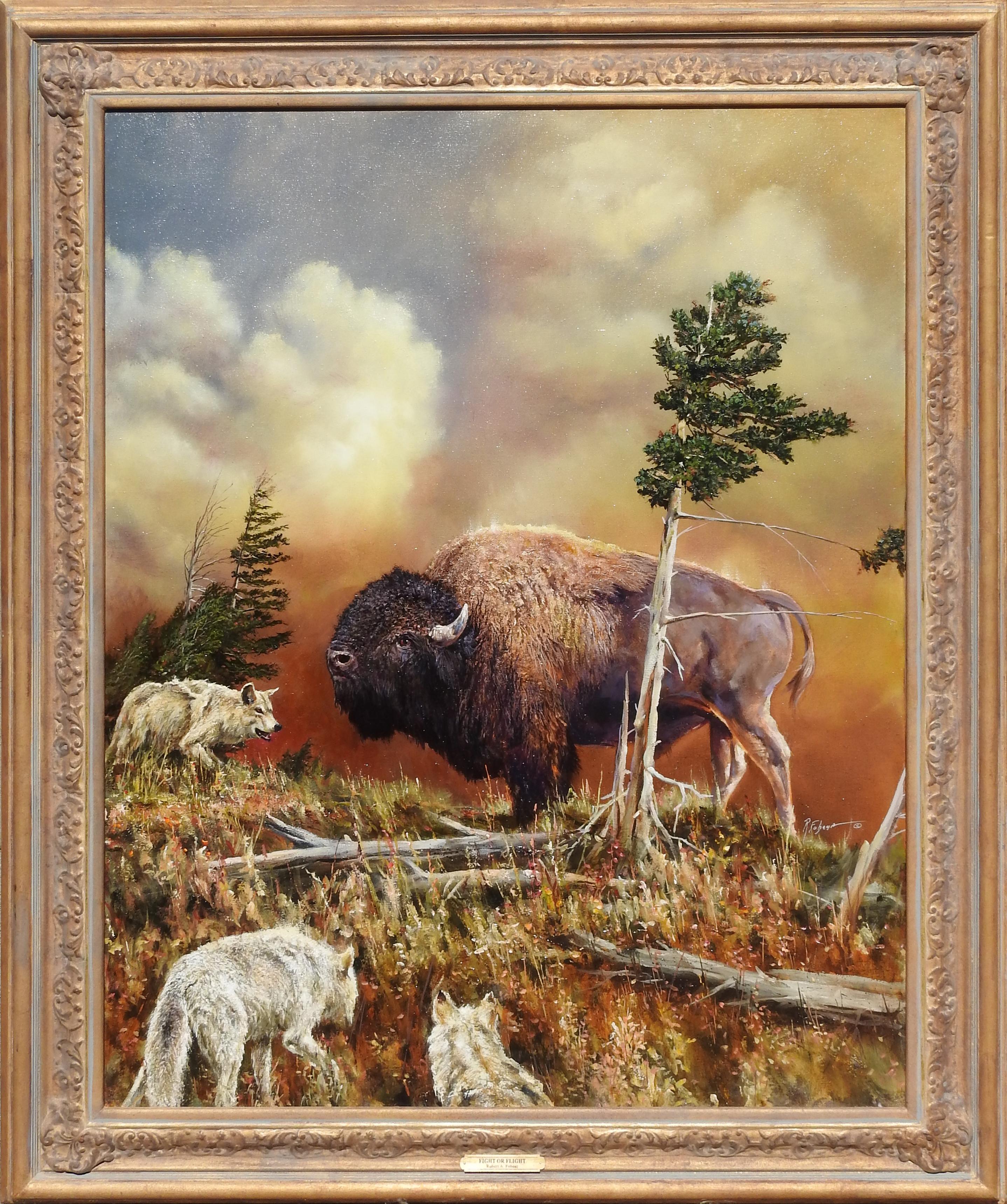"Fight or Flight" by Robert Fobear, 60x48 in., Oil on Canvas, Impressionist