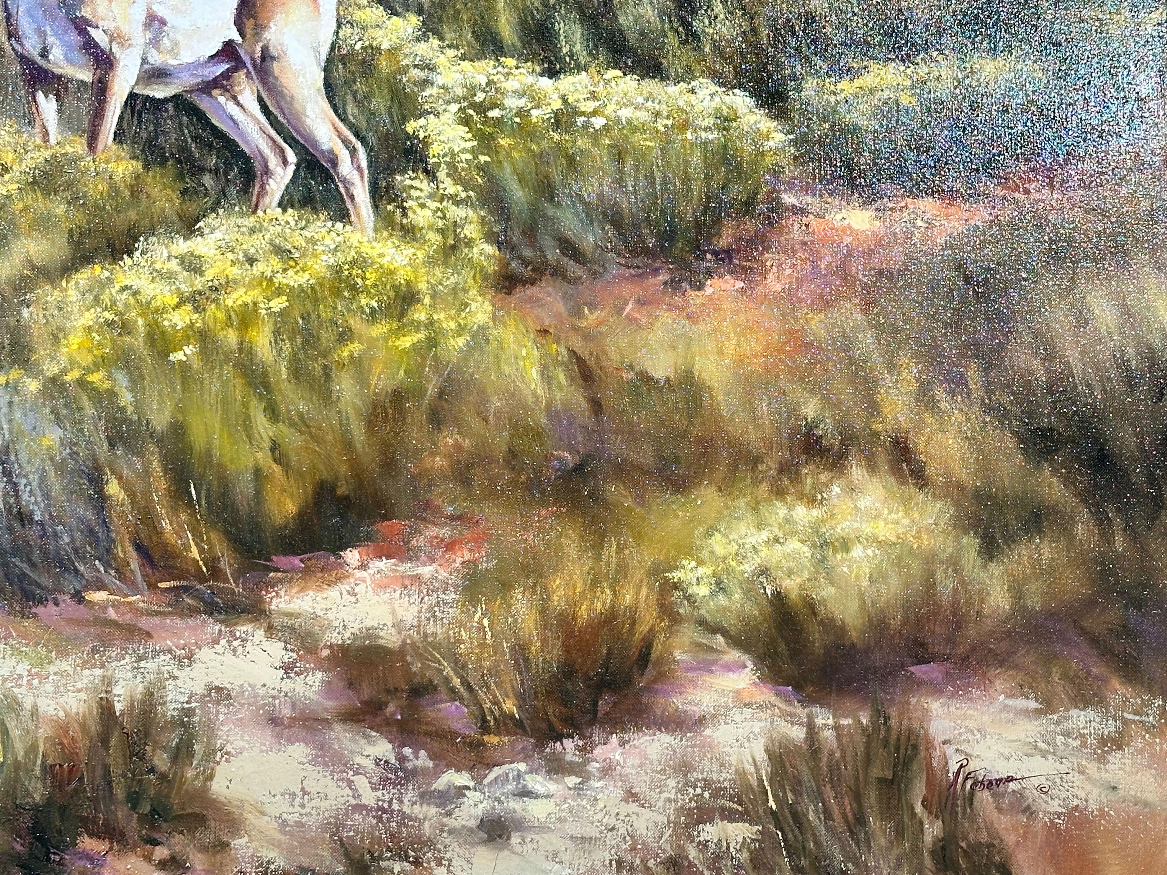 „Wyoming“, Robert Fobear, Original Öl auf Leinwand, 40x60, Pronghorn Antelope, Pronghorn im Angebot 6