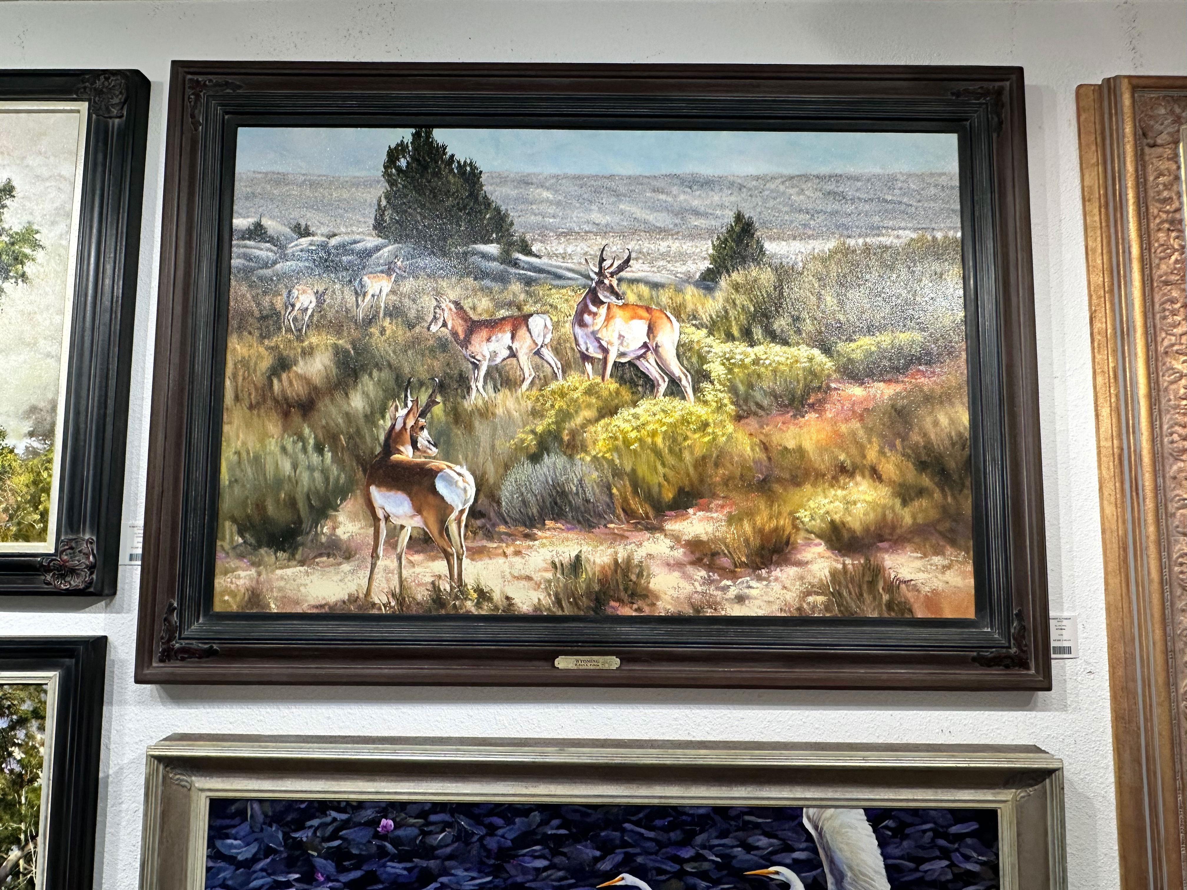 „Wyoming“, Robert Fobear, Original Öl auf Leinwand, 40x60, Pronghorn Antelope, Pronghorn im Angebot 8