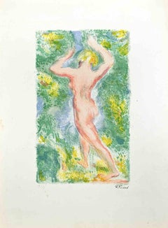 Vintage Bathing Nude - Lithograph by Robert Fonténé - Mid 20th Century