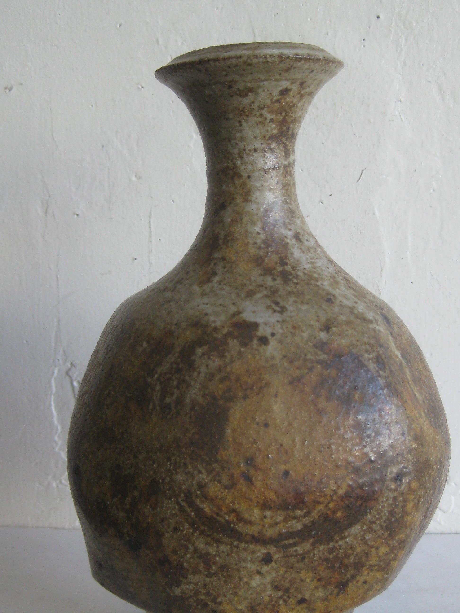 Robert Fournier British Studio Art Pottery Modernist Stoneware Vase Vessel Big For Sale 3