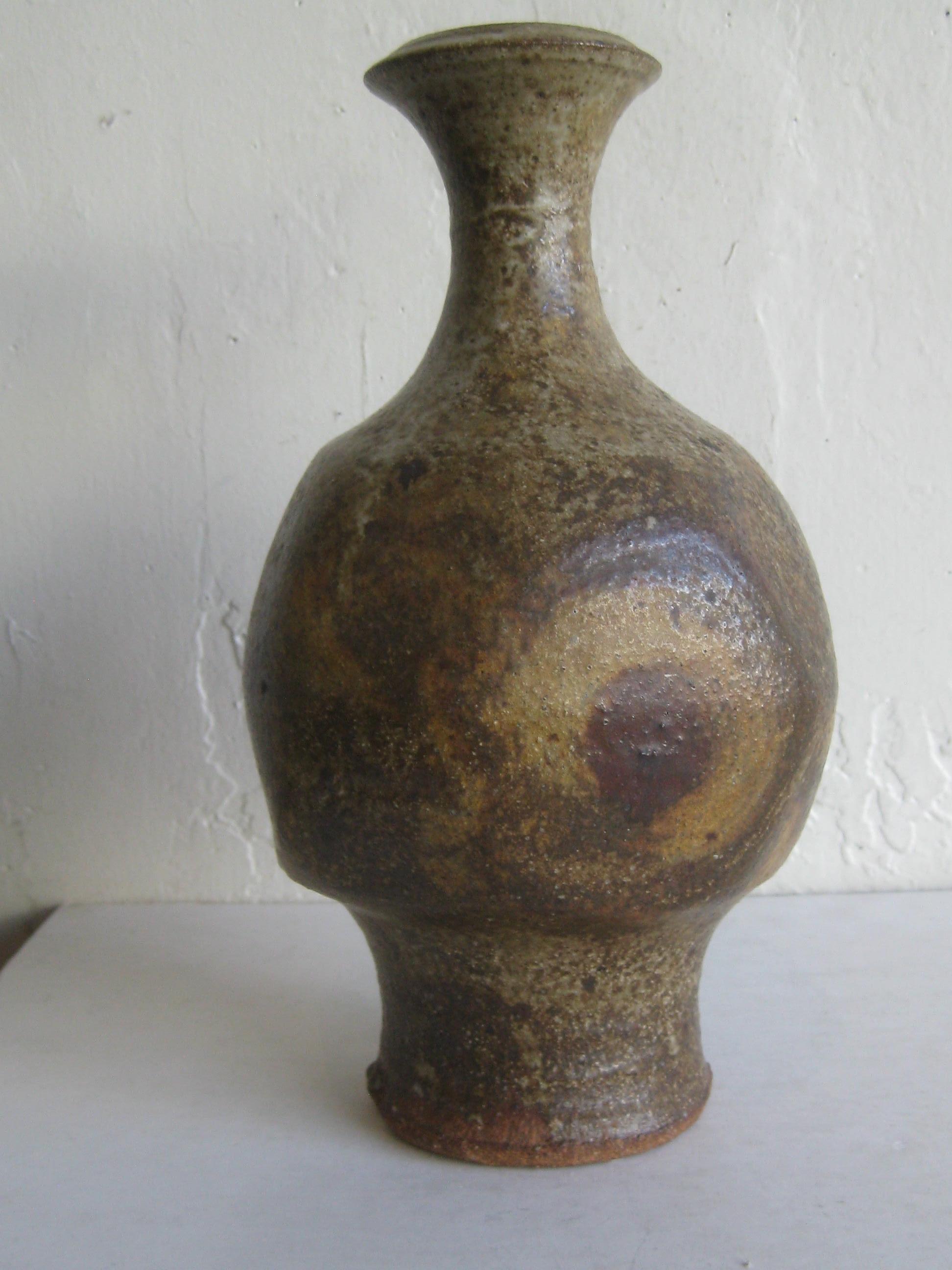 Robert Fournier British Studio Art Pottery Modernist Stoneware Vase Vessel Big For Sale 5