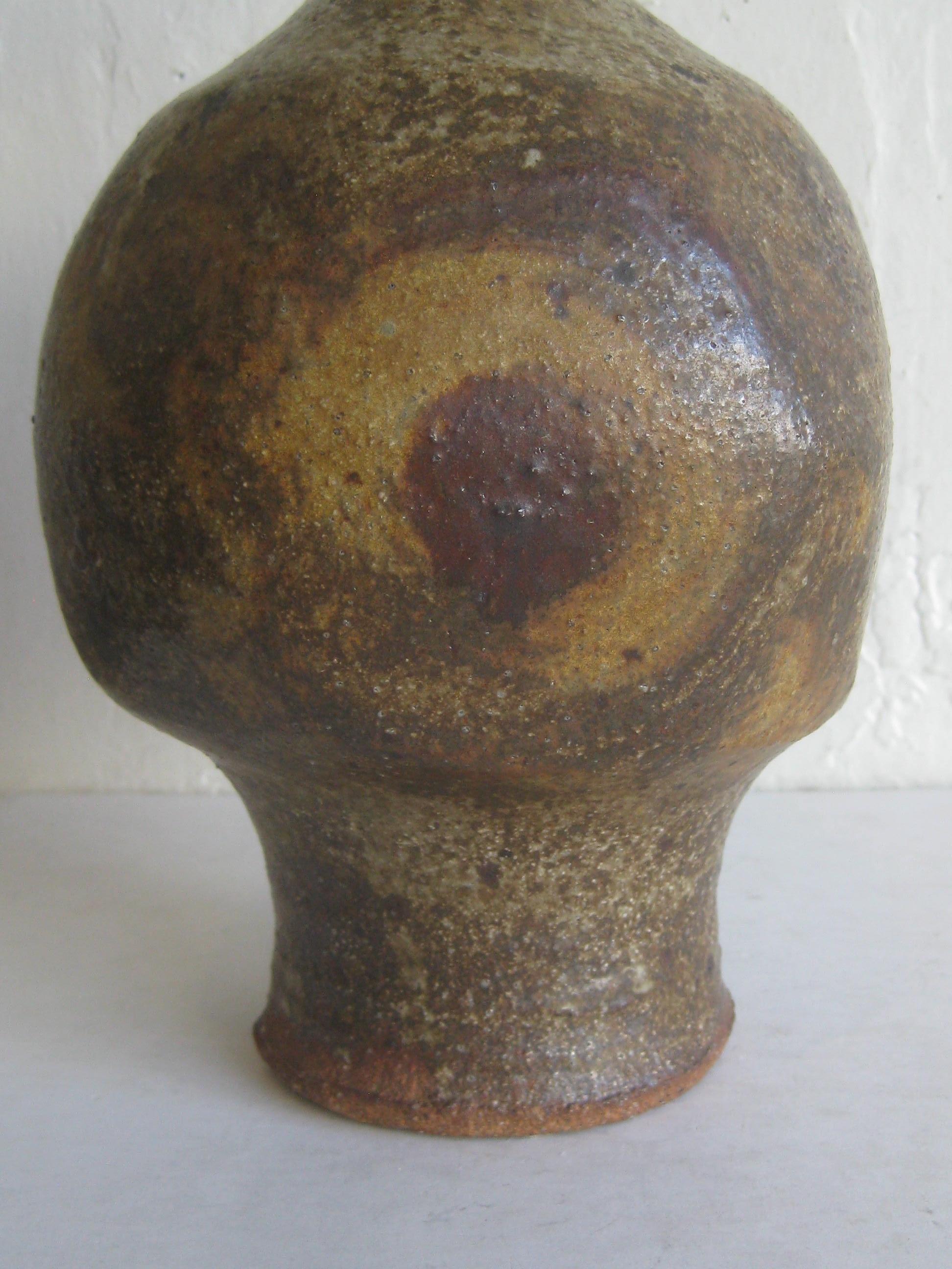 Robert Fournier British Studio Art Pottery Modernist Stoneware Vase Vessel Big For Sale 6