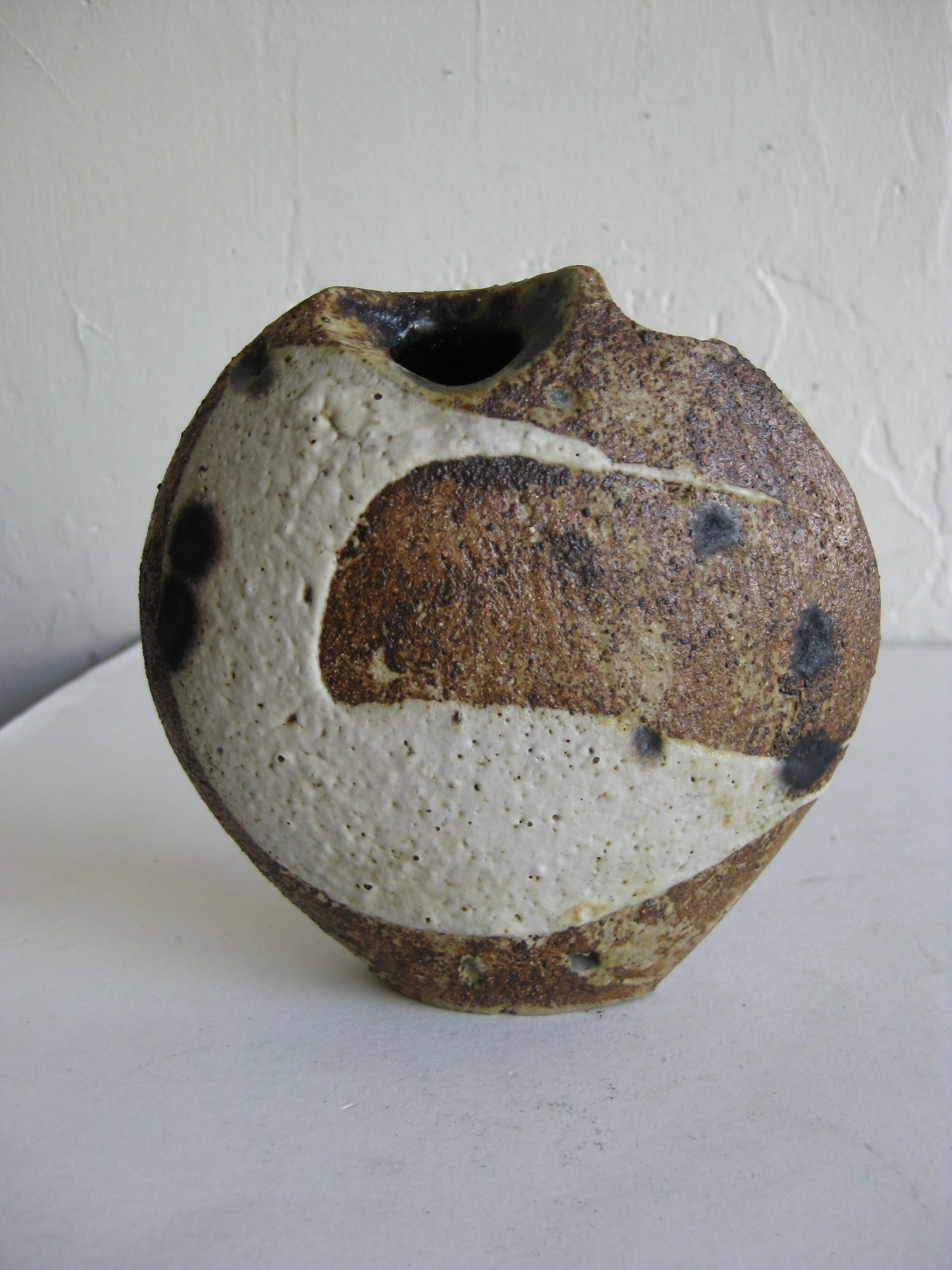 English Robert Fournier British Studio Art Pottery Modernist Stoneware Vase Vessel