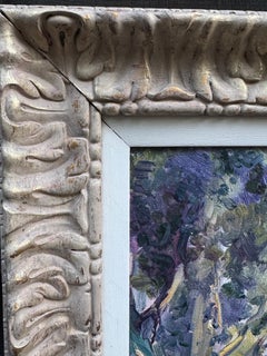 19th British Impressionist River landscape, with trees, in the Summer time