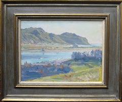 Conway Estuary Wales - Scottish 19thC Impressionist art landscape oil painting 