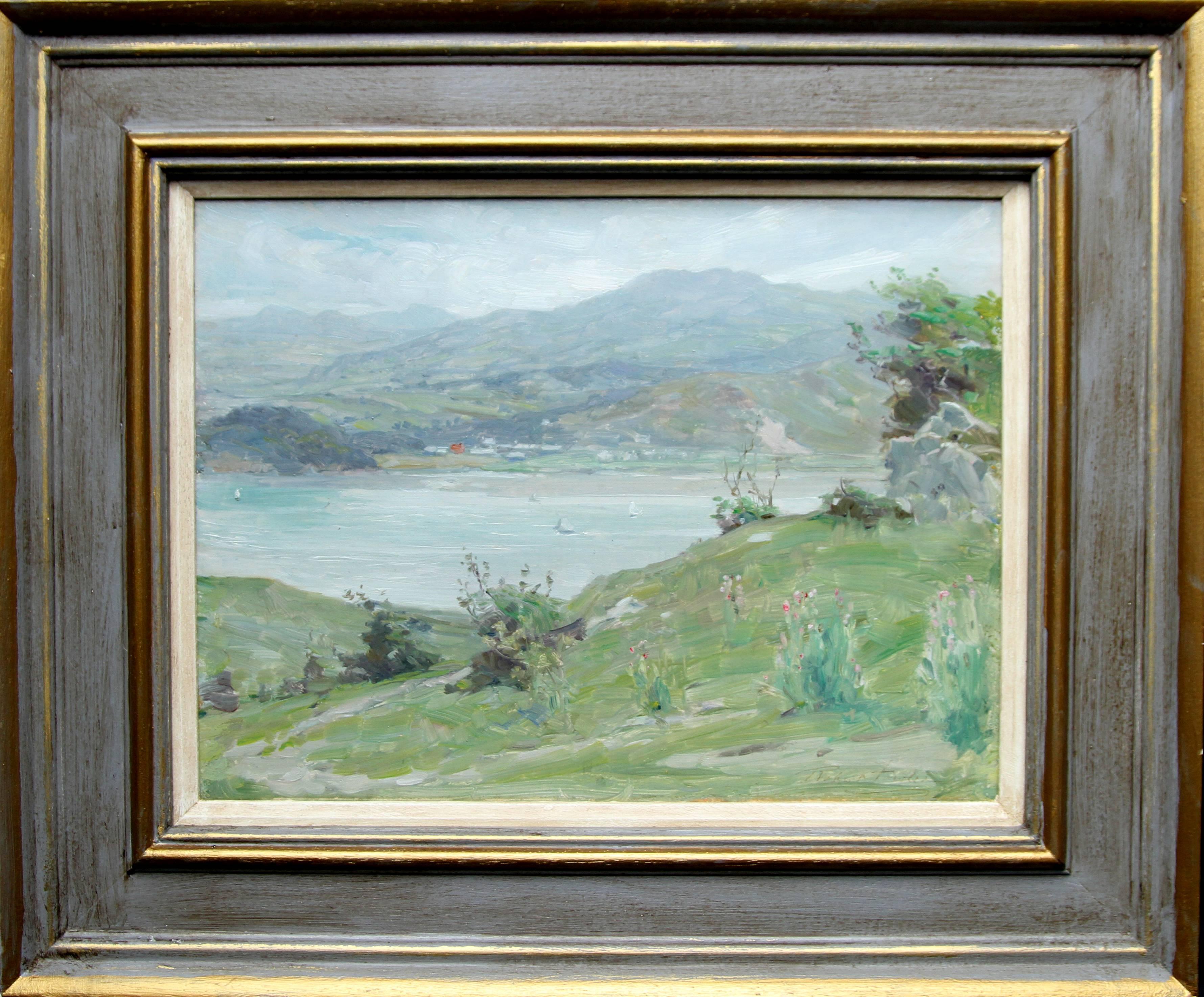 Robert Fowler Landscape Painting -  Welsh Landscape - Scottish 19thC Impressionist oil painting Conway Snowdonia