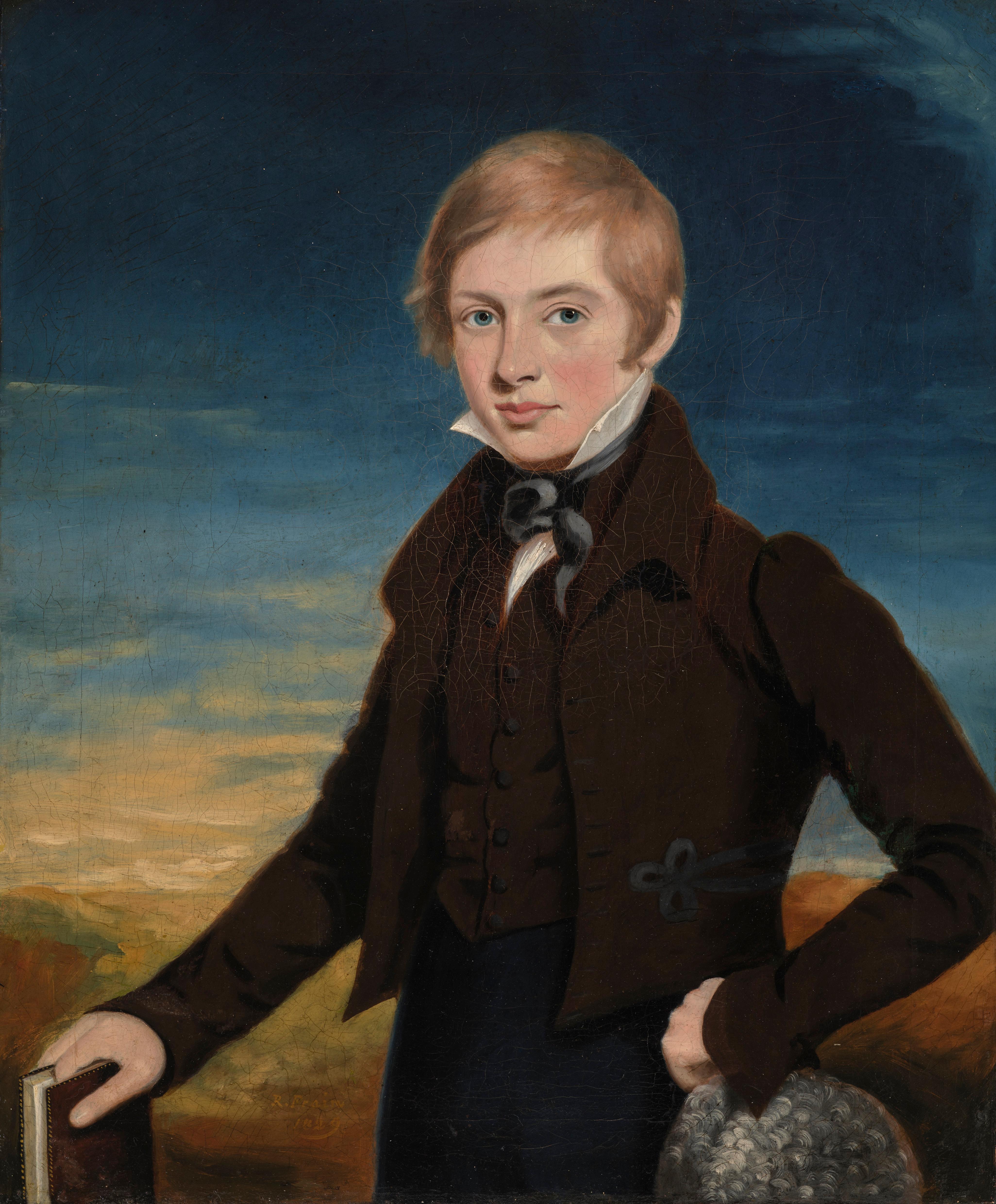 Portrait of George Byng, later 7th Viscount Torrington - Brown Portrait Painting by Robert Frain