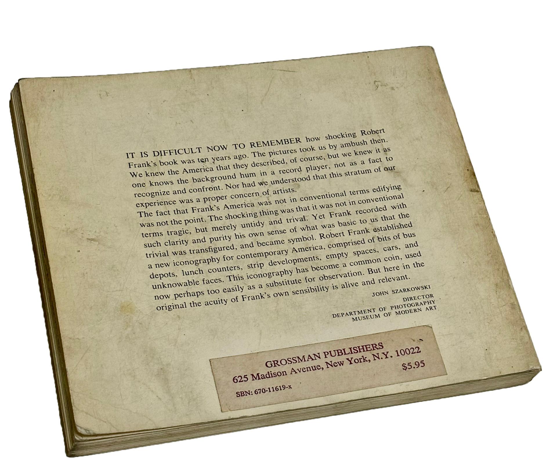 Robert Frank The Americans (1968 MoMa edition) In Good Condition For Sale In Brooklyn, NY