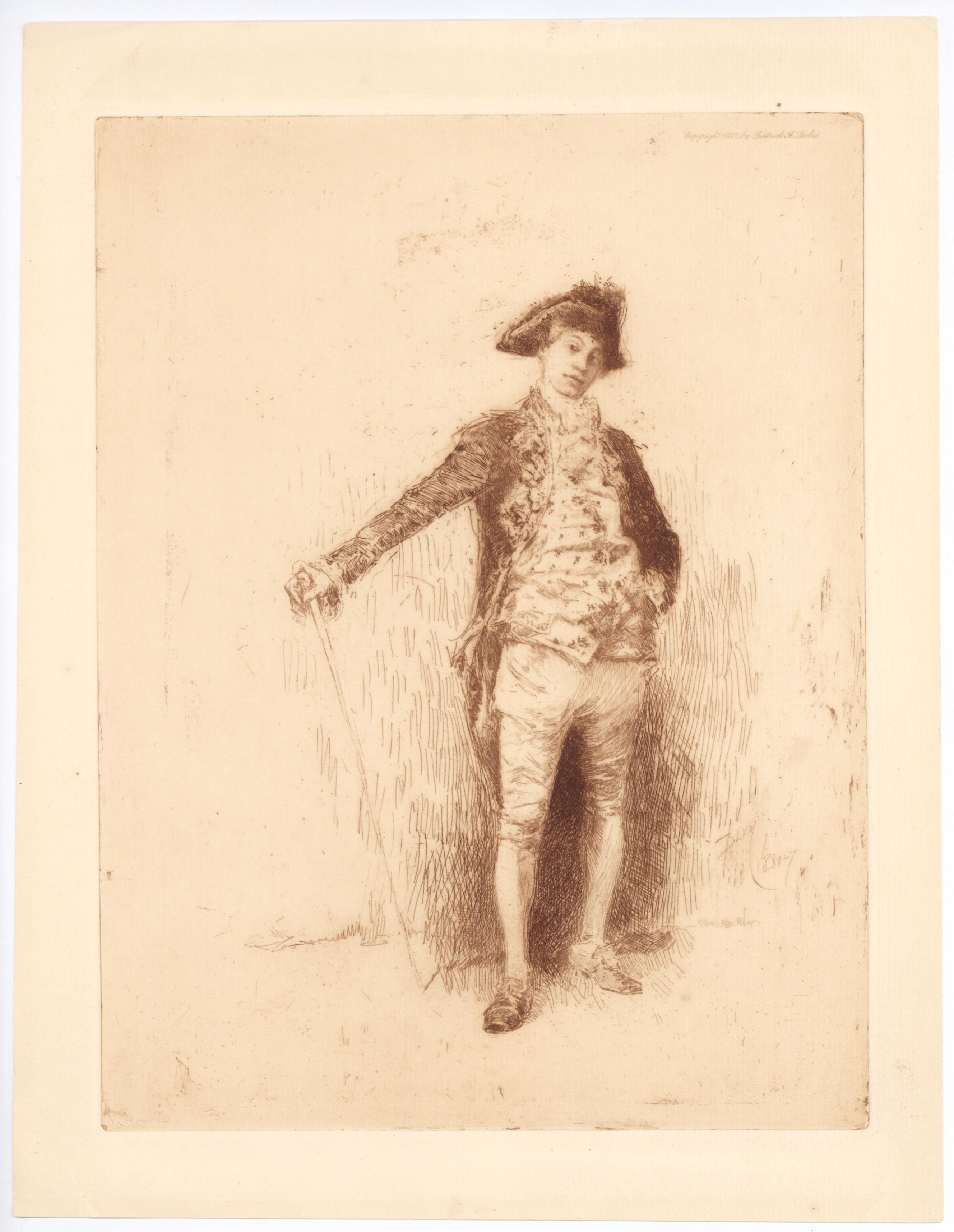"An Italian Macaroni" original etching