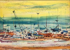 Large Abstract Boats on the Sea Shore
