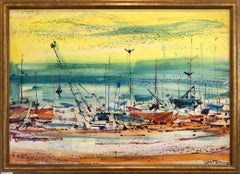 Large Abstract Boats on the Sea Shore