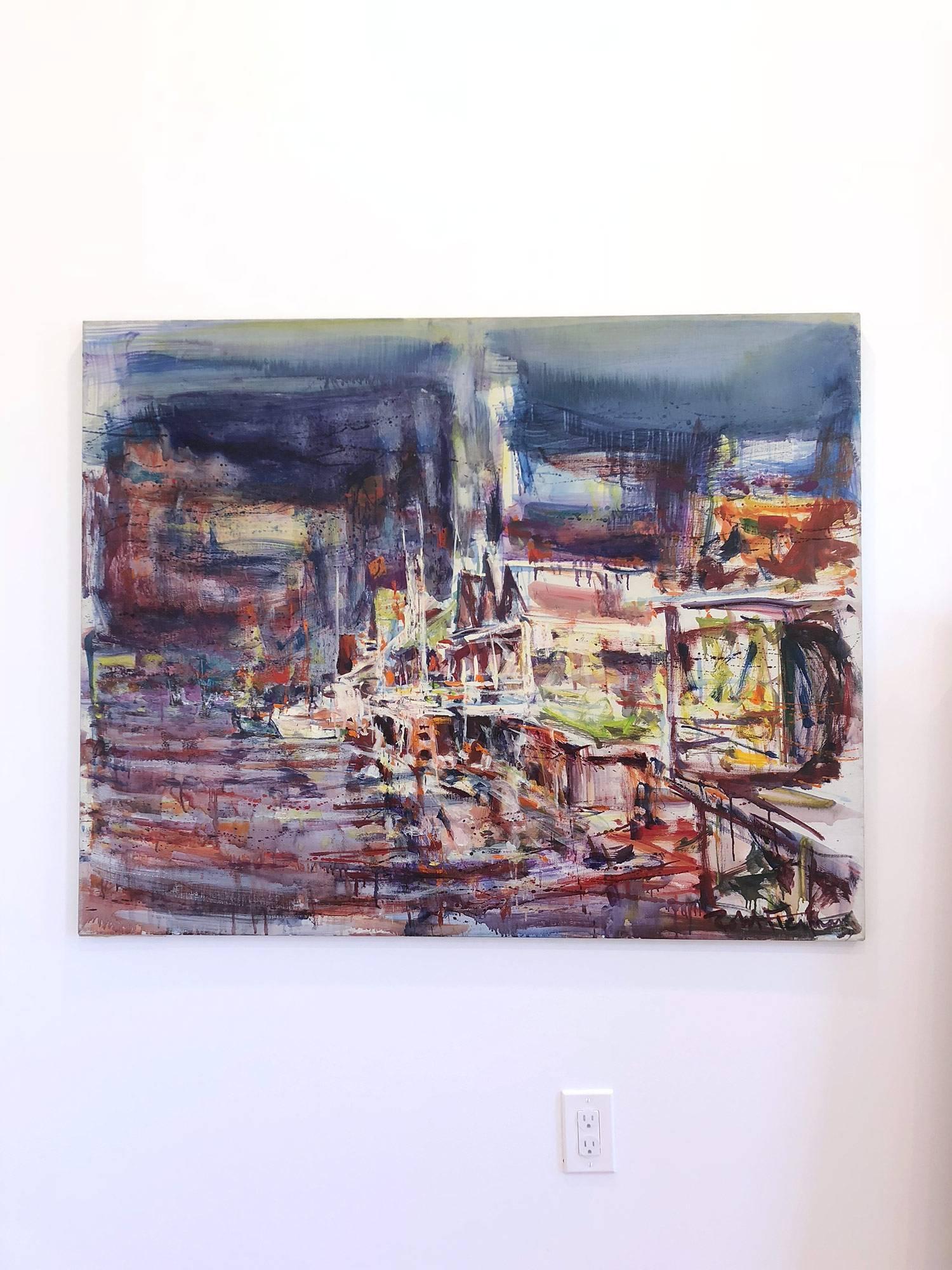 Gran escena abstracta del puerto en venta 11