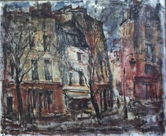 Quai De La Tournelle, Paris Street Scene Oil Painting, American Deaf Modernist