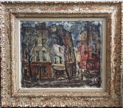 Quai De La Tournelle, Paris Street Scene Oil Painting, American Deaf Modernist