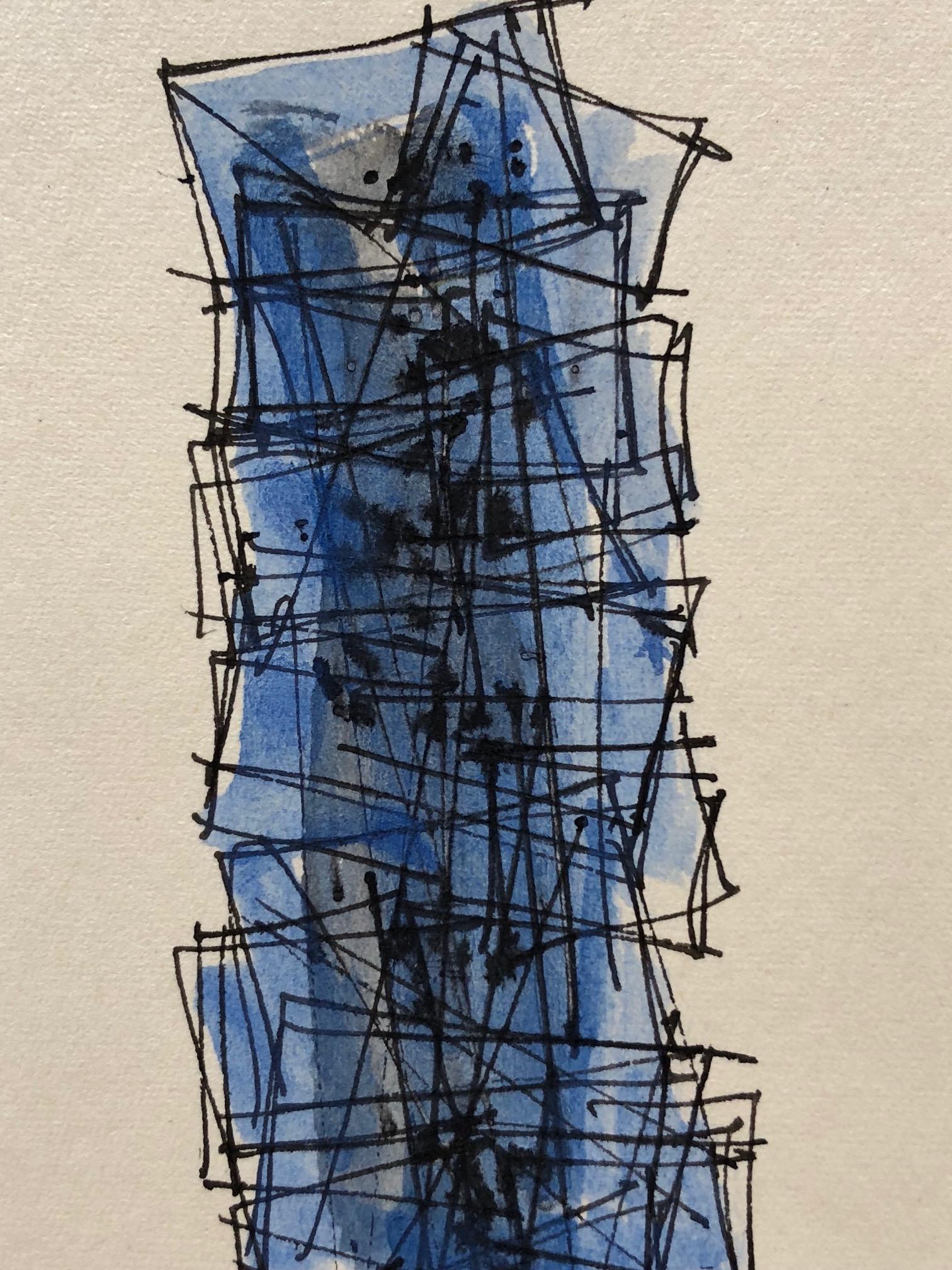 American Robert Freiman Watercolor and Ink on Paper, 1956 For Sale