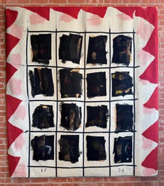 Robert Freimark “Sixteen Blacks” Monumental Textile Wall Hanging Art