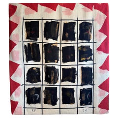 Robert Freimark “Sixteen Blacks” Monumental Textile Wall Hanging Art