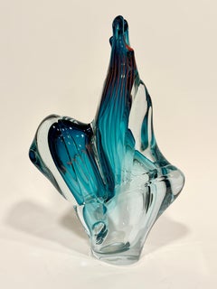Robert Fritz: Exquisite abstrakte, mundgeblasene Glasvase, Kalifornien, um 1980er Jahre