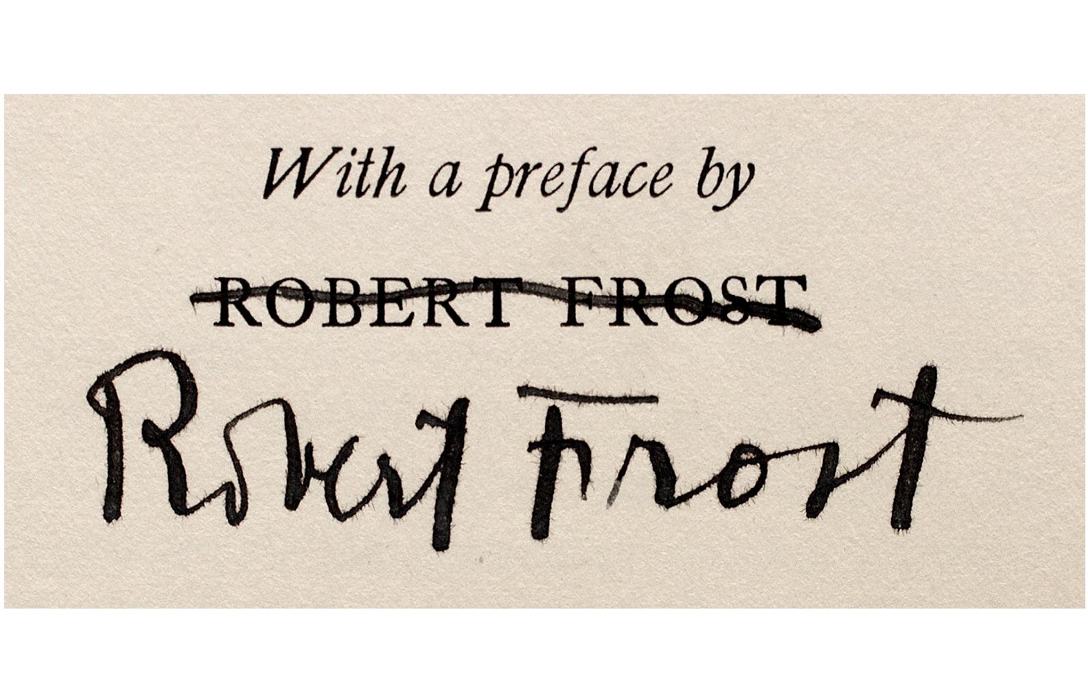 Américain « Robert Frost », Memoirs of the Notorious Stephen Burroughs, Signé par FROST en vente