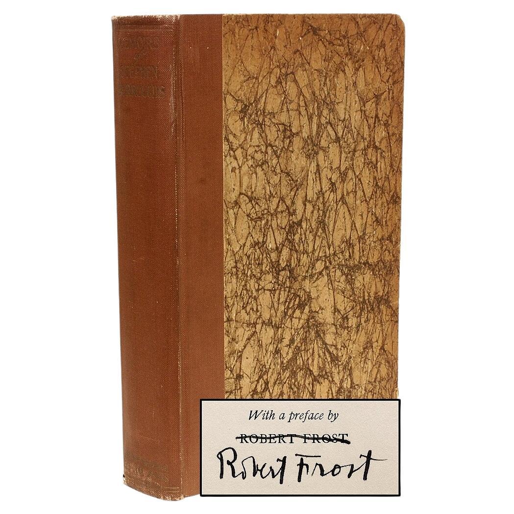 'Robert Frost', Memoirs of the Notorious Stephen Burroughs, Signed by FROST For Sale