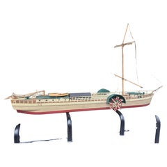 Robert Fultons Steamship "The Clermont" in a Spectacular Model Form 6.5 ft long