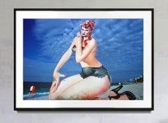 1950s Girly Pin-Up Hangs out on Miami Beach in the 1970s