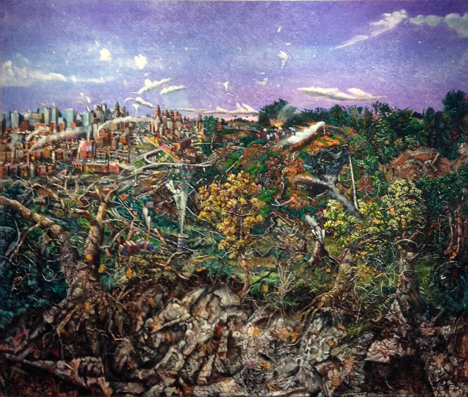 Robert Gadomski Landscape Painting - It's All So Distrurbing