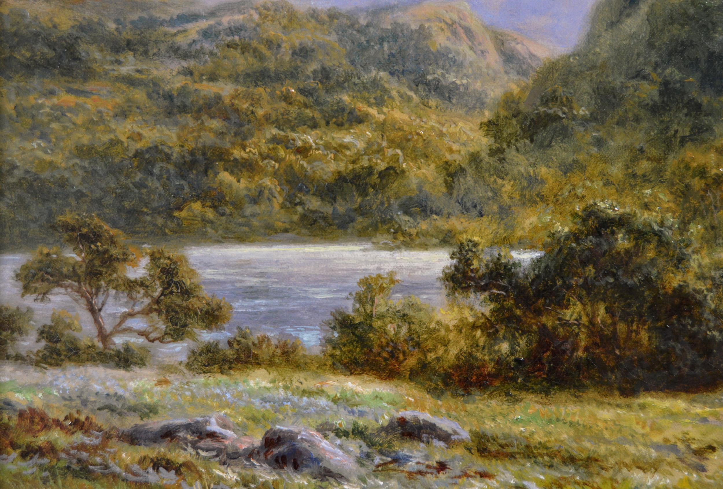 19th Century pair of landscape oil paintings of Loch Katrine & Brill, Bucks  2