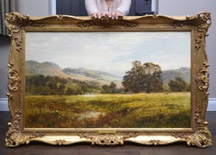 A Quiet Nook on the Swale - Large 19th Century Victorian Exhibition Oil Painting