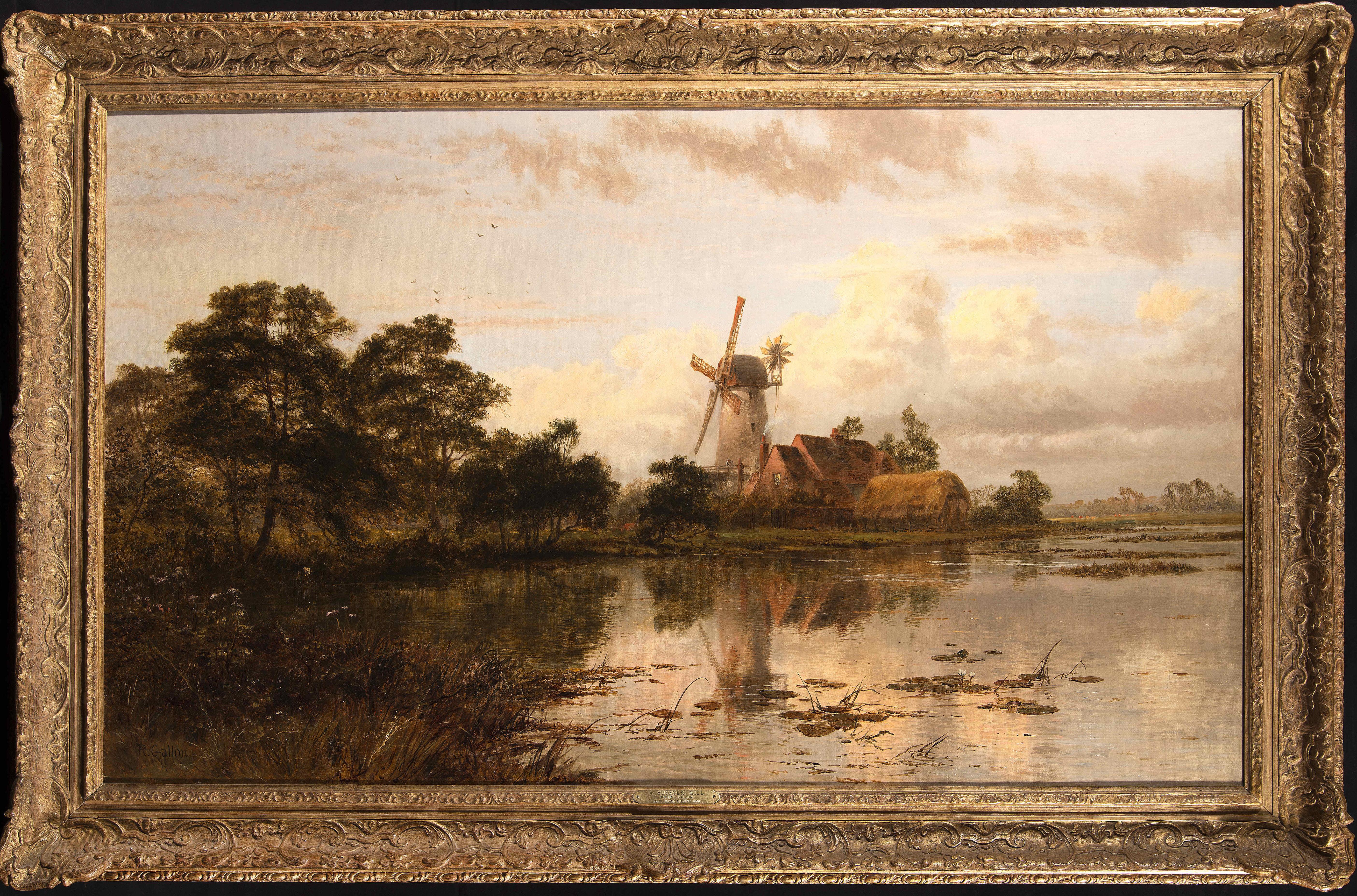Robert Gallon Landscape Painting - A Suffolk Mill