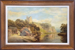 Knaresborough Castle am Fluss Nidd, England /// Robert Gallon Ölgemälde