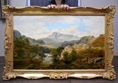 The Heron Pool - 19th Century Welsh Landscape Oil Painting 1874