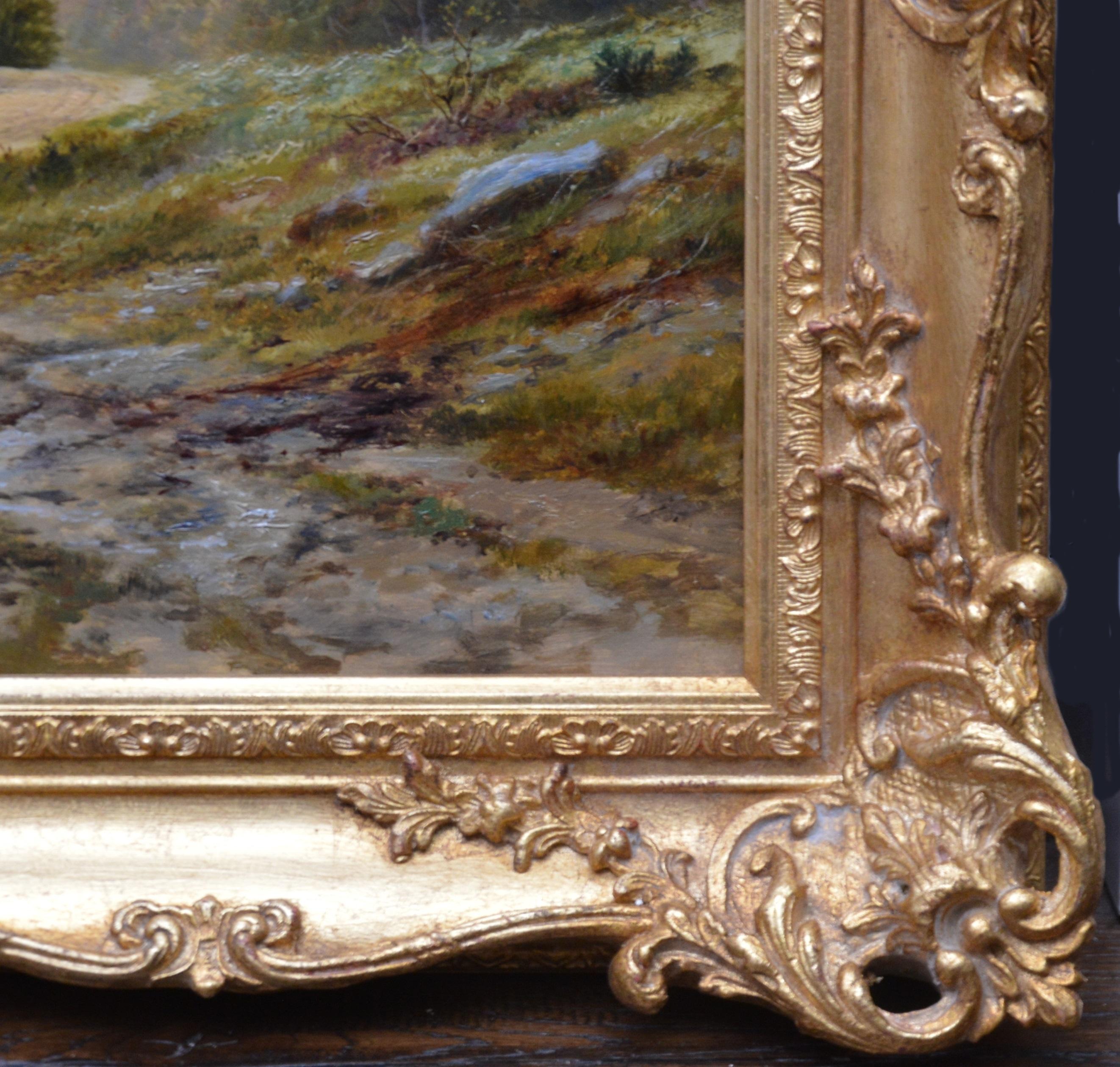 La vallée du Lledr - Paysage d'été du 19e siècle - Peinture à l'huile de Snowdonia, Pays de Galles 8