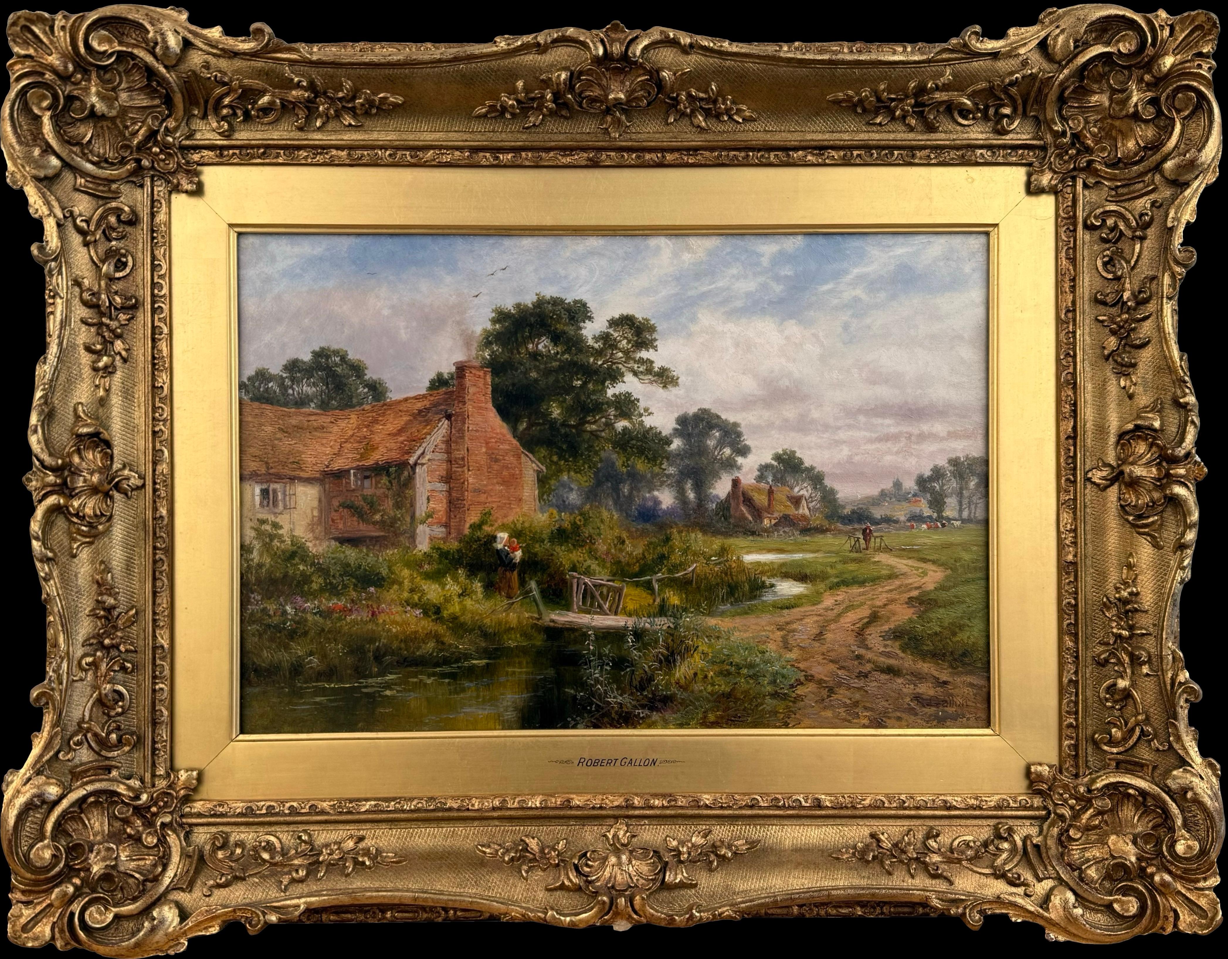 Robert Gallon
British (1845-1925)

Waiting for Dad

Medium: Oil on canvas
Framed size: 17 x 21 inches
Unframed size: 12 x 18 inches
Signed lower right

Provenance:
Haynes Fine Art of Broadway
Private collection, UK

Robert Gallon was a British