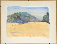 Golden Hills - California Landscape in Watercolor on Paper