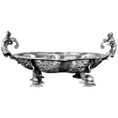 Robert Garrard 19th Century Rococo Sterling Silver Centerpiece Bowl London, 1804